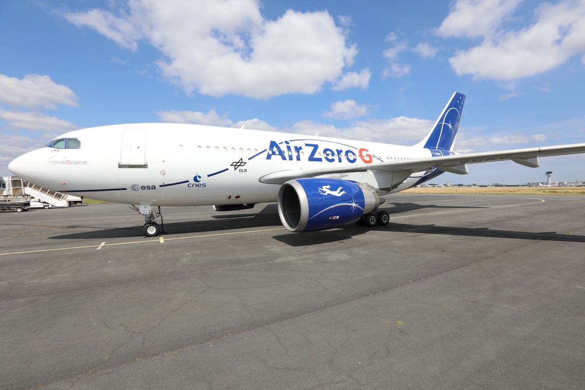 Letalo Airbus A310 v katerem se je dogajala raziskava